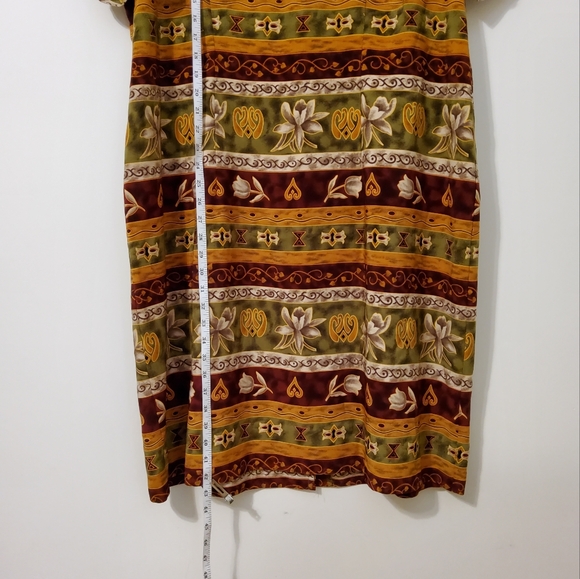 Vintage Sag Harbor Women Tropical Hawaiian Shoulder Padded Shift Dress Sz 22W - Picture 3 of 10